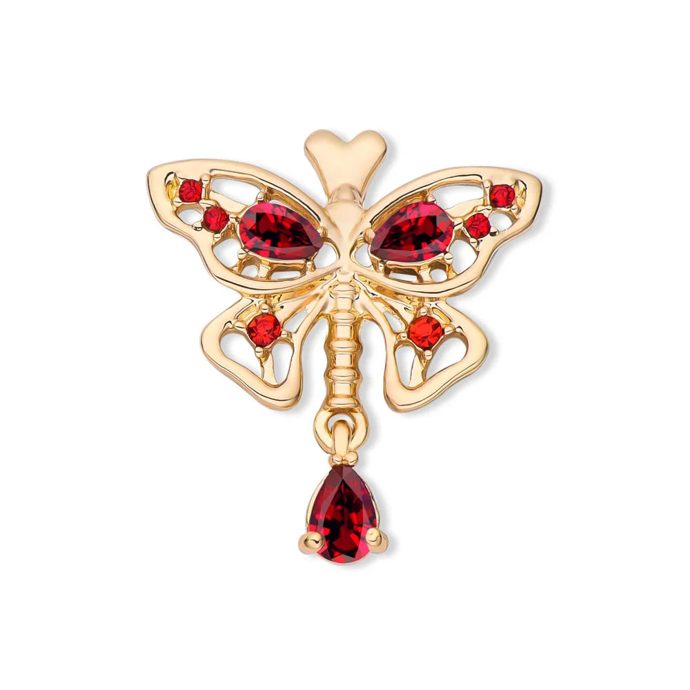 Thyroid Gland Butterfly Brooch Zircon Enamel Pin Endocrinology Lapel Badge for Medical Student Internship Gift