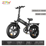 ZPW A1 20 inch Ebike 1000W 48V 20AH Off-road Adult Electric Bike Folding Mountain Snow Fat Tire Electric Bicycle