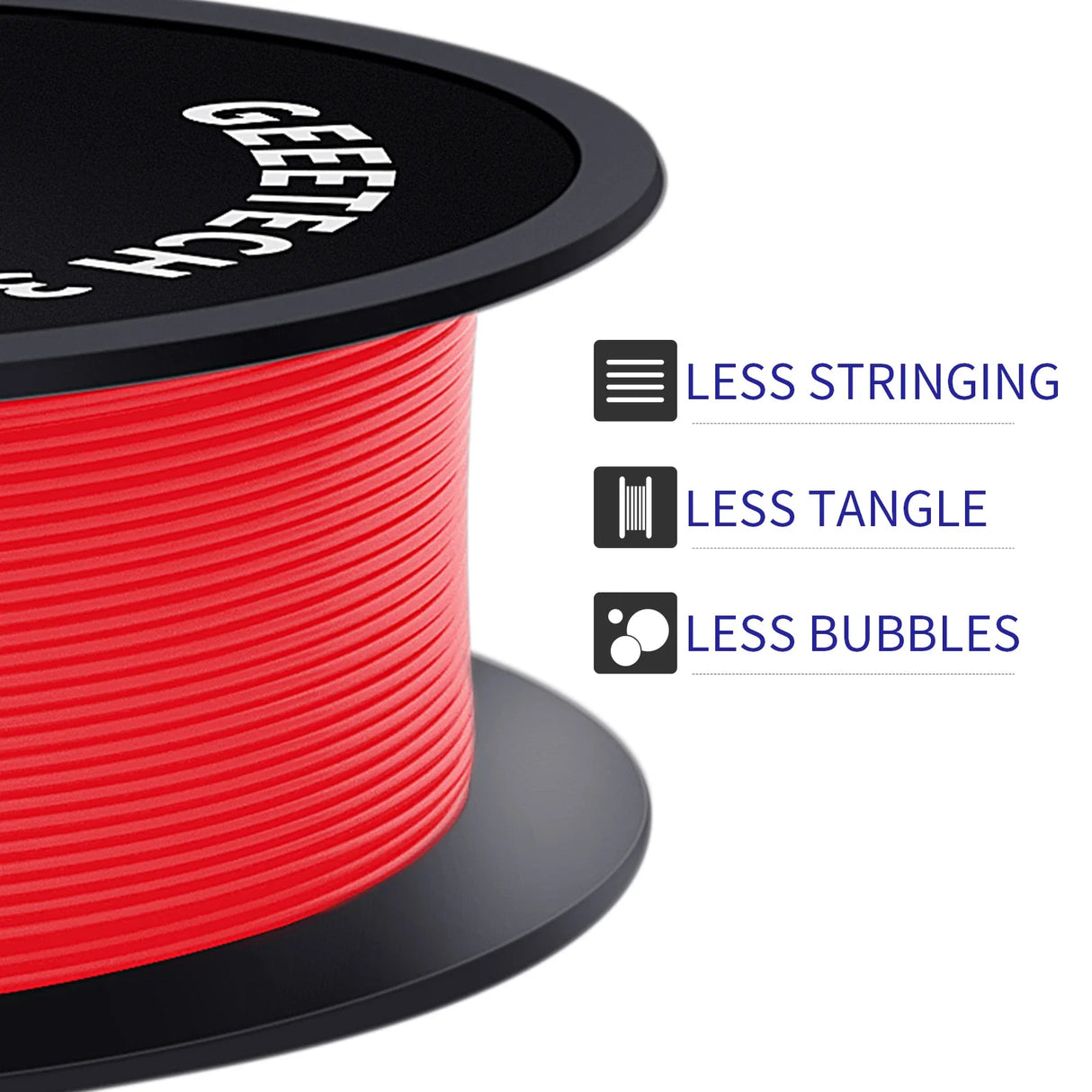 GEEETECH 1kg 1.75mm 1KG(2.2LBS) Pure PETG, 3D Printer Filament, Vacuum Packaging,Tangle-Free, 3d printing materials