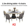 24 Dining Room Table Set Luxury Kitchen Furniture Modern Minimalist Dining Table With 6 Seats Customize Desktop Table And Chairs