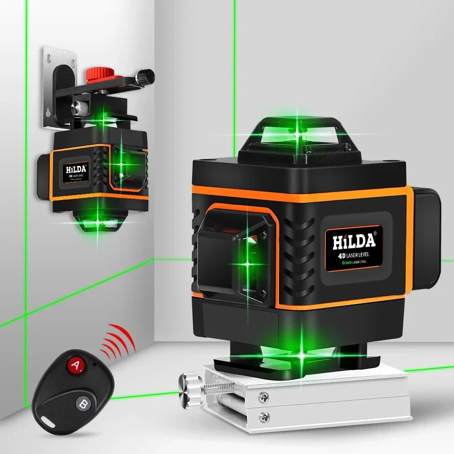 Laser Level 12/16 lines green line 3D/4D Self-Leveling 360 Horizontal And Vertical Powerful Laser level green Beam laser level