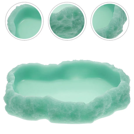 Reptile Feeding Bowl Resin Reptile Water Dish Food Bowl Reptile Food Water Dish Lizard Tortoise Pets Feeding Terrarium