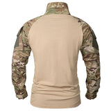 Men's Camouflage Tactical Shirt Long Sleeve Soldiers Army Combat T Shirt Cotton Camo Military Uniform Airsoft Shirts