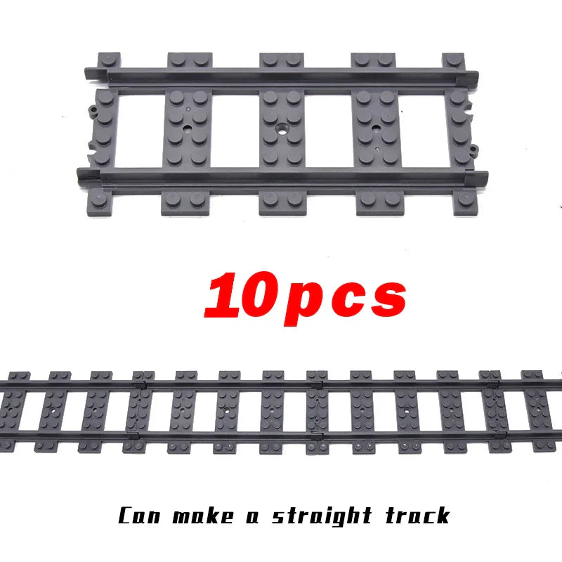 City Trains Train Rail Crossing Track Rails Soft Tracks Cruved Straight Railway Building Blocks Bricks DIY Toys For Children Boy