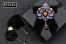 Men's Wedding Bow Tie Pins Set Luxury Rhinestone Velvet Collar Flowers Business Banquet Suits Accessories Handmade Jewelry Gifts