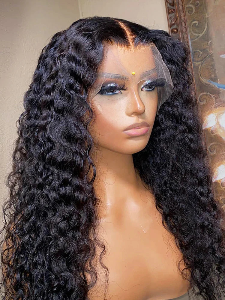 40 Inch Curly 13x4 Lace Front Human Hair Wig Brazilian Wigs For Women Deep Wave 13x6 HD Lace Frontal Wig Human Hair Pre Plucked