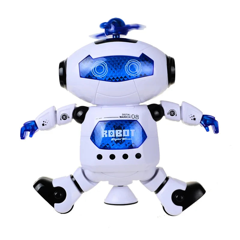 Kids Music Robot Toys Rotating Dance With LED Light Electronic Walking  Interactive Toys for Boys Girls Baby Birthday Xmas Gift