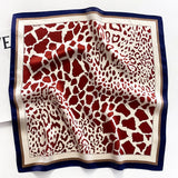 Silk Square Scarf Women 100% Real Luxury Brand Horse Print Neckerchief Female Hair Hand Bag Wrist Foualrd Scarves Bandana