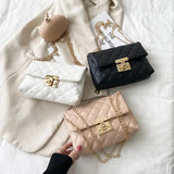 Embroidery Thread Small PU Leather Crossbody Bags For Women 2022 Trend Handbag Female Casual Branded Shoulder Handbags New