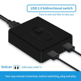 USB Switcher Hub Bi-Direction 1x2 2x1 USB3.0 Splitter Adapter For Computers Laptops TV Lenovo Keyboard Switch Shared Connector