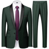 Men's British Style Slim Suit 3 Piece Set Jacket Vest Pants / Male Business Gentleman High End Custom Dress Blazers Coat  S-6XL