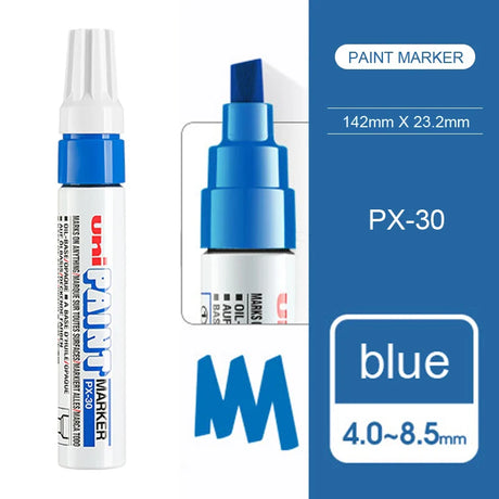 1pcs set UNI PX-30 Big Paint Pen Touch-up Pen 7-color Waterproof Industrial Non-fading Tire Marker Permanent Paint Pen