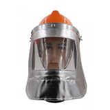 Fire Hood High Temperature Helmet Aluminum foil Proximity Helmet Radiation Protection Use for Firemen High-Temperature Worker