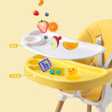 1pc 3-in-1 high chair for toddlers, convertible infant high chair with removable tray and adjustable legs with harness