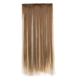 Synthetic Clip in Hair Extensions 6 Pcs/Set 16 Clips Long Straight Hairpieces Clip On Hair Extension for Women Blonde