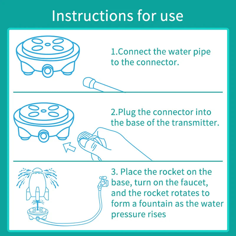 Interesting Water Pressure Rocket Launcher Outdoor Parent-child Interaction Games Sports Water Toys Watering Boys Girls Children