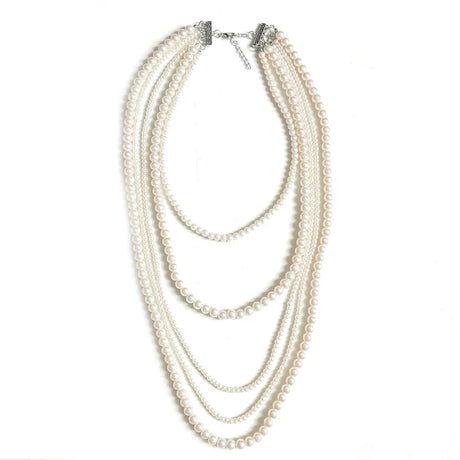 Korea Fashion 5 layers Long Sweater Chain Necklace for Women Party Pearls  Jewelry Collares De Moda 2018