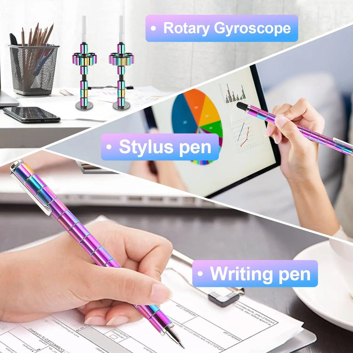 Upgraded Magnetic Metal Polar Pen Decompression Touch Pen Multifunctional Deformable Magnet Writing Pen Fidget Toy Gift