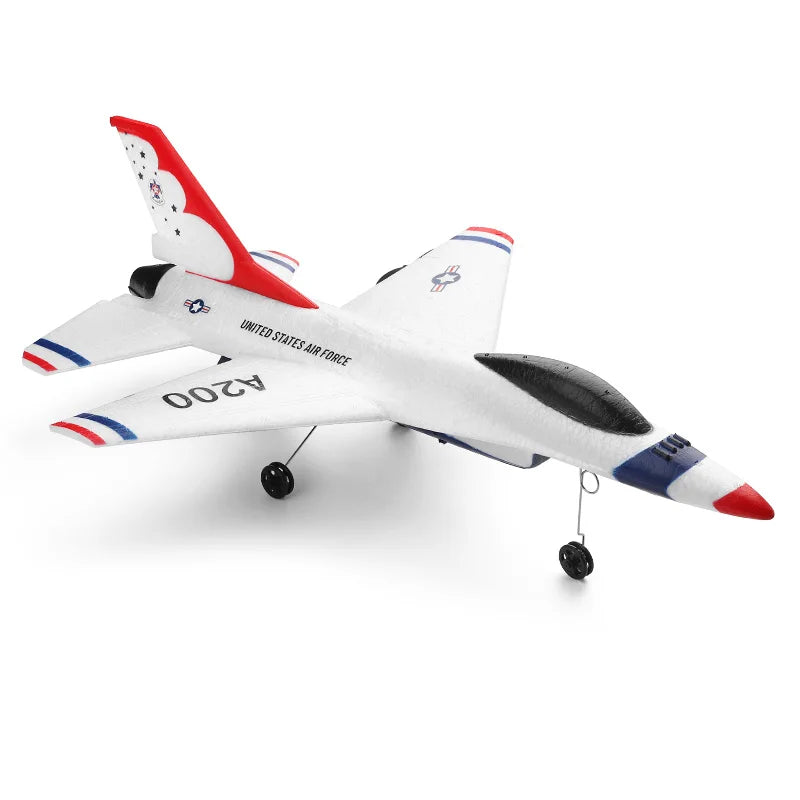 Wltoys XK A200 RC Airplane F-16B Drone 2.4G Aircraft 2CH Fixed-wing EPP Electric Model Remote Control FIghter Toys for Children