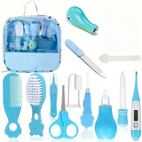 12PCS Baby Grooming and Health Kit Safety Care Set Newborn Nursery Health Care Set with Hair Comb, Nail Clippers, Aspirator