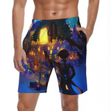 Genshin Impact Board Shorts Summer Anime Print Running Beach Short Pants Men Breathable Classic Custom Large Size Beach Trunks