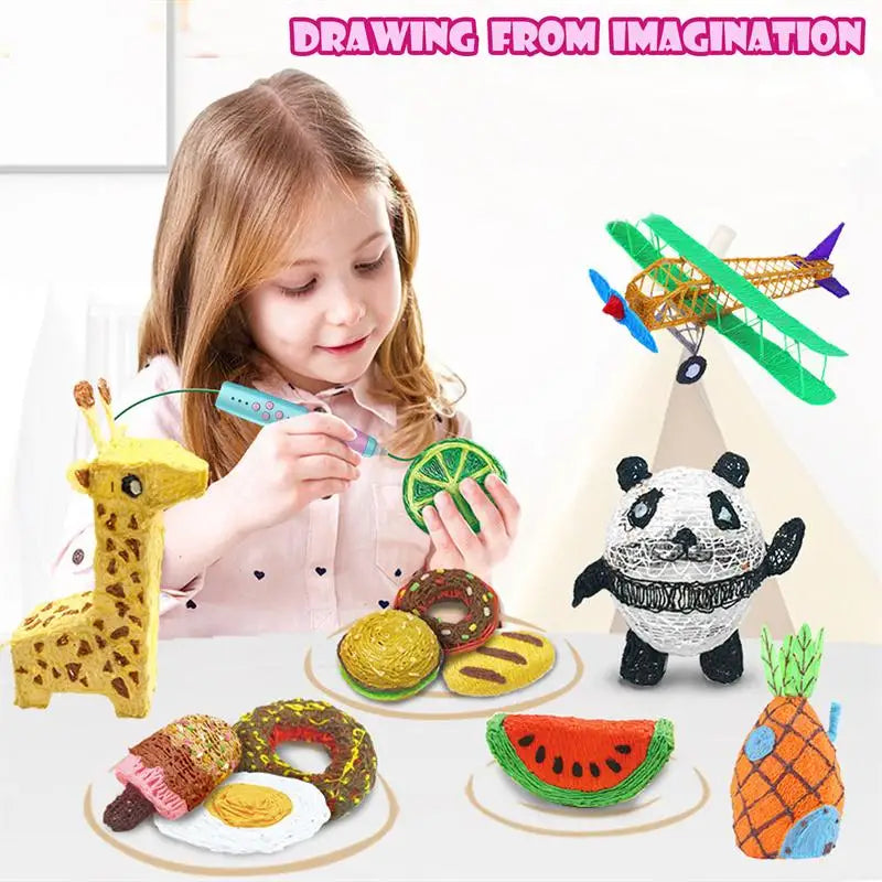 Creative 3D Pen Set for Kids - Perfect Birthday & Christmas Gift with 200M PCL Filament