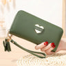 Long Wallets for Women Men‘s PU Leather Coin Pursess Clutch Pouch Korean Multi Card Holder Handbag Zipper Wristlet Phone Wallet