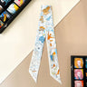 100% Silk Heavy silk Scarf Small fragrance style Long thin narrow tie bag Ribbon decorative streamers neck tie headband gift