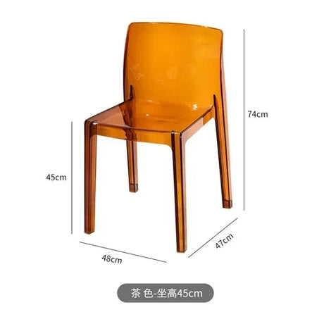 Nordic Acrylic Transparent Bar Chairs Modern Backrest Household Design Bar Chairs High Stools Muebles Household Items WZ50BC