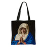 Our Lady of Guadalupe Virgin Mary Print Handbag Women Catholic Churches Canvas Shopping Bags Casual High-capacity Tote Bag Gift