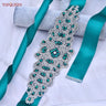 TOPQUEEN Multiple Styles Green Belt With Diamonds Bridal Wedding Accessories Rhinestone Women'S Dresses Evening Girdles S30