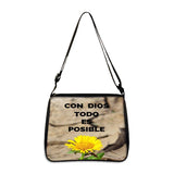 Christian Gift Bible Verse in Spanish Crossbody Bag Con Dios Todo Es Posible Messenger Bags Shoulder Bag Casual Handbag