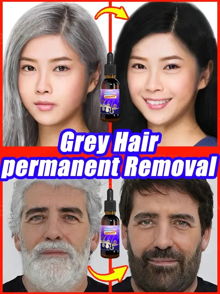 Natural Anti Gray Hair Serum - Repair White & Darkening Hair | Nourishing Hair Care Remedy