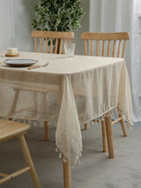 Linen Table Cloth for Rectangle Tables, Washable French  Table Cloths for Party, Indoor, Outdoor Kitchen Dining Table