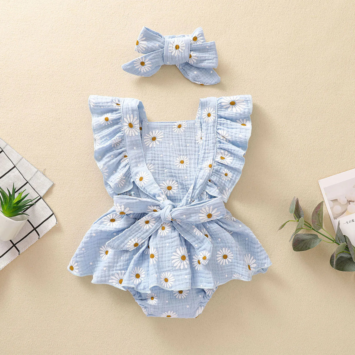 0-18M Newborn Girls Floral Jumpsuits Cotton Sleeveless Ruffles Romper With Tutu Skirts Summer  Baby Girls Clothing