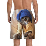 Cute Cat Animals Board Shorts Summer Funny Hawaii Beach Shorts Men Running Comfortable Design Swimming Trunks