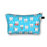 Cartoon Teeth and Tooth Fairy Print Cosmetic Case Women Makeup Organizer Dental Hygienist Girls Storage Bags Ladies Make Up Bag