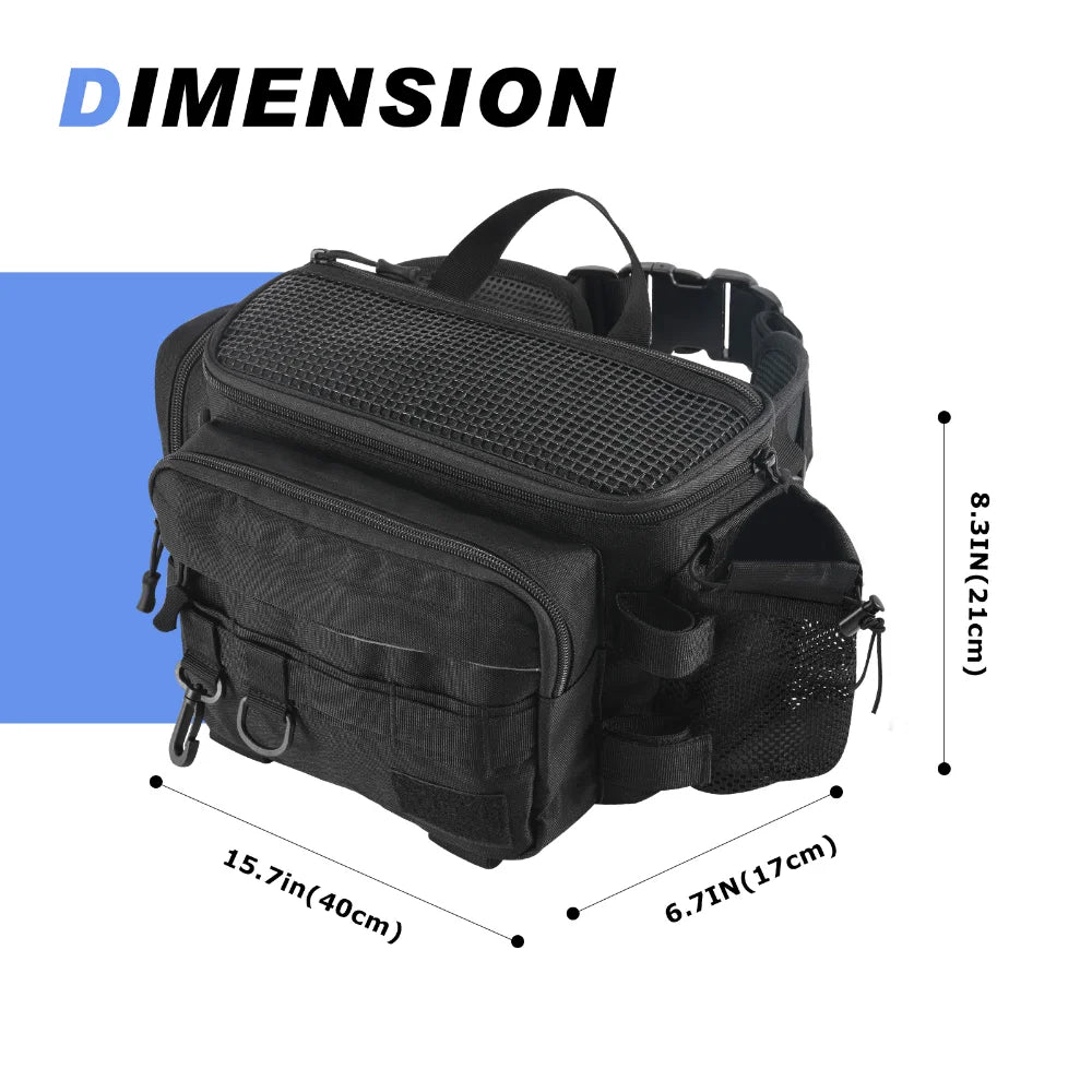 Goture Fishing Tackle Bags Single Shoulder Crossbody Bag Waist Pack Multifunctional Fish Lures Tool Gear Storage Fishing Bag New