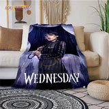 Wednesday Addams Series Throw Blanket Horror Soft Blankets for Beds Home Decor Bedding Cover picnic blanket