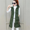 2023 New Autumn Winter Women Long Parkas Vest Warm Hooded Down Coat Parka Ladies Sleeveless Waistcoat Jacket Outwear