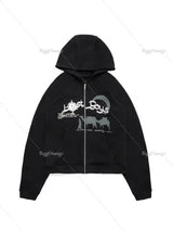 High quality Men Hip Hop Sweatshirt Hoodie Print Streetwear Harajuku Pullover Hoodie Winter Autumn Hoodie Casual zip-up Jacket