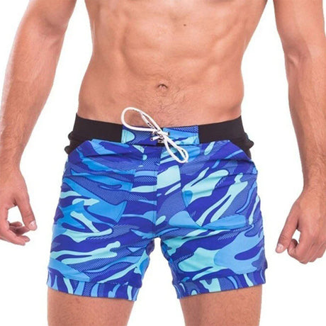 Taddlee Brand Sexy Men's Swimwear Swimsuits Boxer Briefs Trunks Board Shorts Camo Beach Boxer Basic Long Bathing Suits