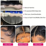 Straight 4x4 5x5 6x6 Lace Closure Human Hair Transparent  HD 13x4 13x6 Lace Frontal Human Hair Ear to Ear Frontal Extensions