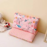 1 Pc Short Plush Baby Pillow Case With Zipper Double-sided Use Children's Pillow Case 100% Cotton Kindergarten Nap Pillow Cover