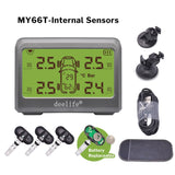 Deelife Car TPMS Solar Tire Pressure Monitoring System For 4 Wheel Alarm Warning With 0-8 Bar Tyre TMPS 4 Sensors