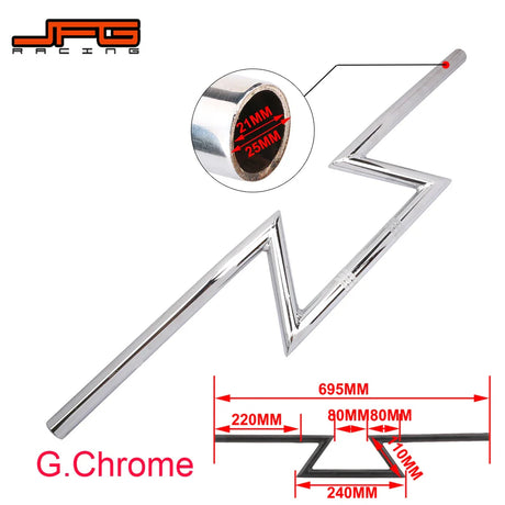 Motorcycle 22mm 7/8" Or 25mm 1" Handlebar Chrome Retro Drag Handle Z Bar For Harley Sportster 1200 883 Touring Chopper Bobber