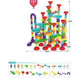 Marble Run Race Track Building Blocks Kids 3D Maze Ball Roll Toy DIY Marble Run Race Coaster Set 80/105/109/133pc Christmas Gift