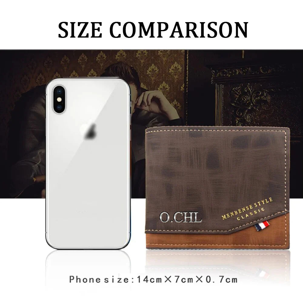 Personalized Wallets Slim Classic Small Male Wallet Card Holder Frosted Leather Men Purses Custom Initials Name DIY Engraved