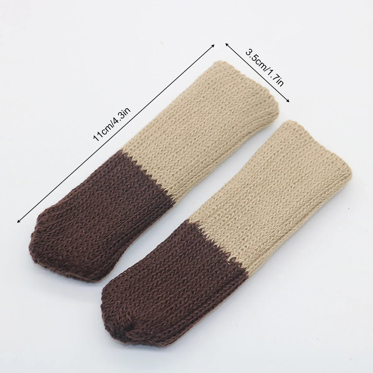 24Pcs Table Chair Foot Cover Knitted Socks Cat Claw Mute Non-Slip Wear Table Chair Foot Leg Furniture Leg Knit Cover Protector