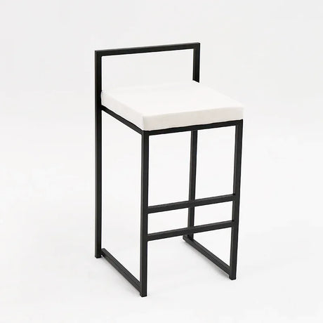 Reinforce Counter Bar Stool Metal Nordic Design European Bar Chair Minimalist Dinning Black Legs Taburetes De Bar Furniture